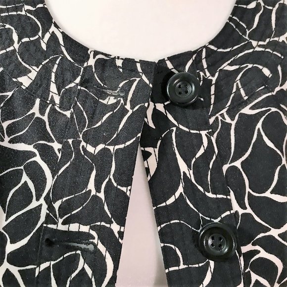 Charter Club Jacket Black White Graphic Size 4P - Picture 6 of 7